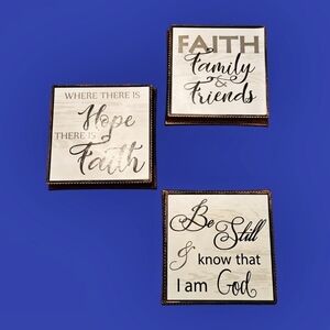 3/$30 Inspirational Faith Wall Decor Set
